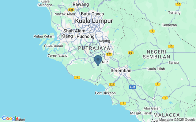 Kaart met locatie Sepang International Circuit